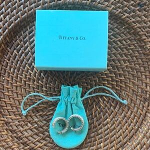 Tiffany & Co. Silver Rings with Blue Box and Pouch